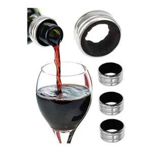 Argolla corta gota botella vino