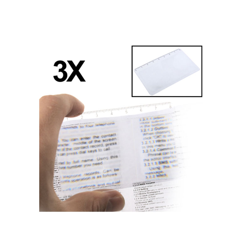 Lupa (3x) tamaño tarjeta bancaria